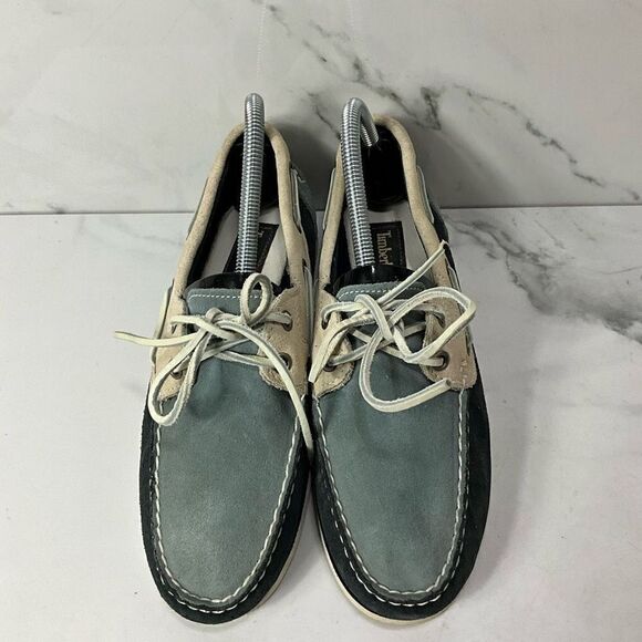 TIMBERLAND Tri-Colored Suede Leather Boat Shoes - Picture 5 of 10